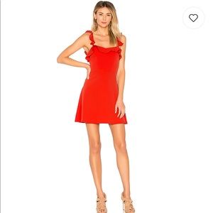 Revolve Peyton Ruffle Cami Dress in Poppy